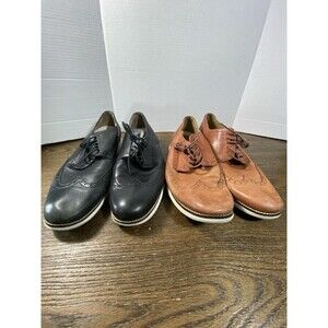 Lot Of 2 Cole Haan OriginalGrand Black Wingtip Oxford Mens Size 12 C26469 C26471